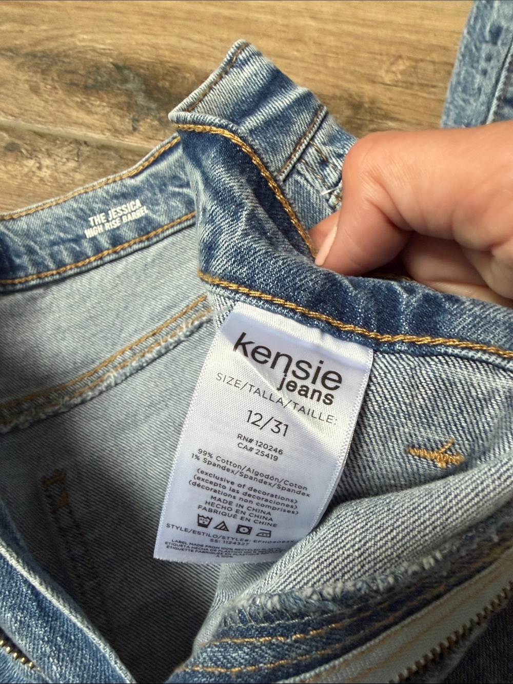 Kensie The Jessica High Rise Ankle Barrel Jeans - Picture 5 of 5